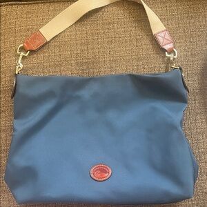 Dooney & Bourke Blue and Brown Shoulder Bag